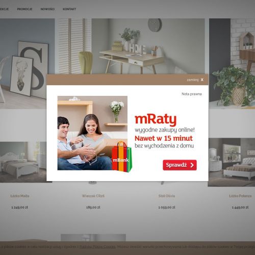 Szafki RTV i ława rozkładana