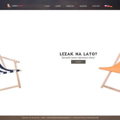 Leżaki reklamowe z indywidualnym nadrukiem