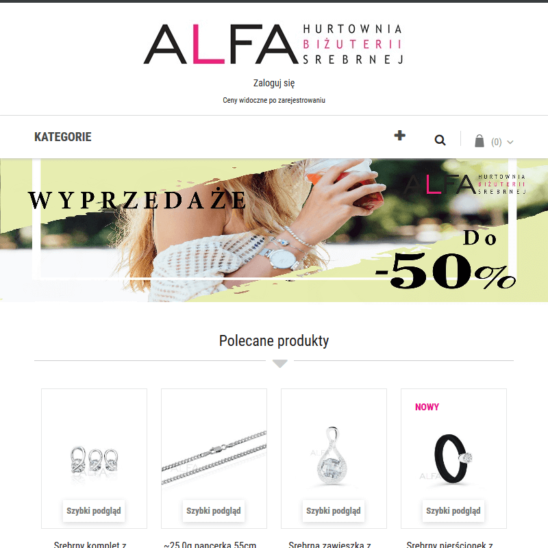 Srebrna biżuteria - Hurtownia