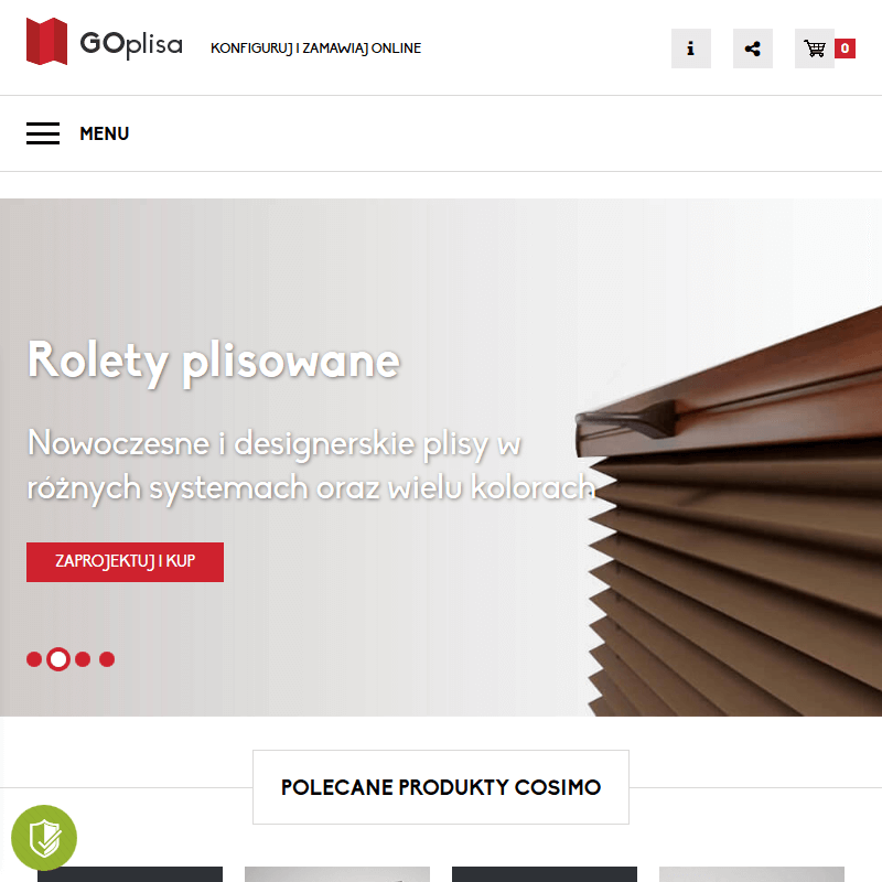 Żaluzje plisowane online